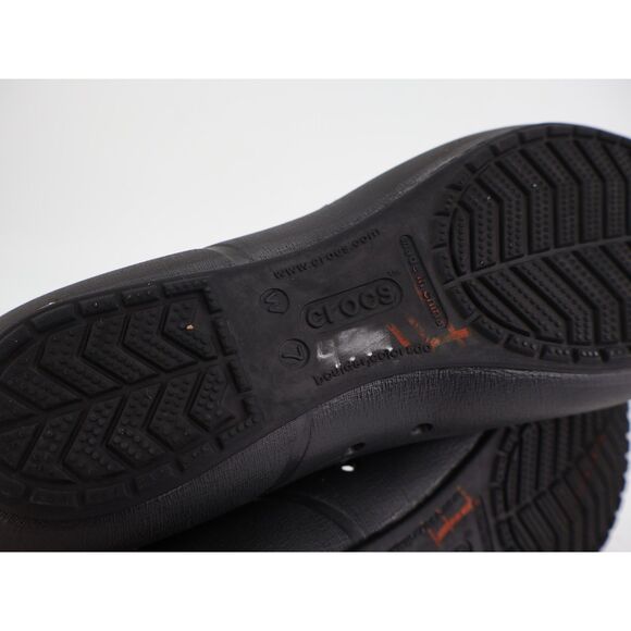 CROCS Women's Cap Toe Ballet Flats Size 7 Black Rubber Slip On Rubber Light Shoe - Picture 8 of 10